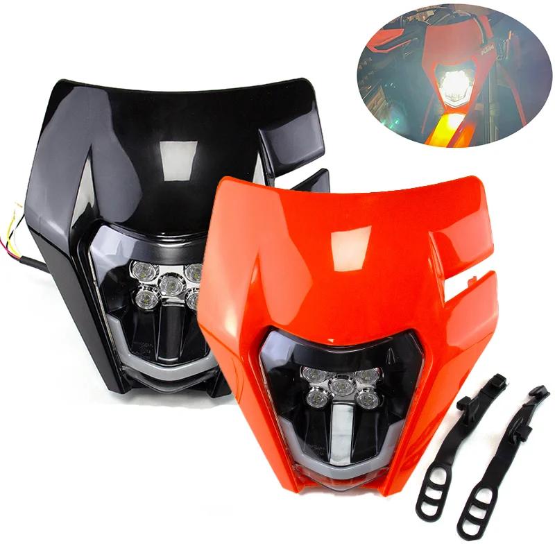 Faro LED con máscara para Honda CG125-1 y KTM EXC/SX - imagen 2