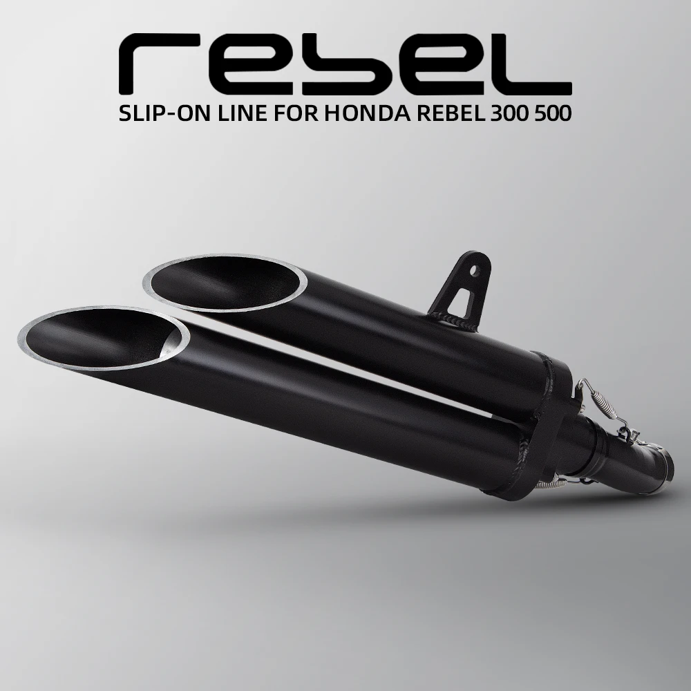 Silenciador escape retro doble salida – Honda Rebel 300/500 CM