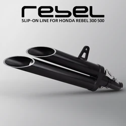 Silenciador escape retro doble salida – Honda Rebel 300/500 CM