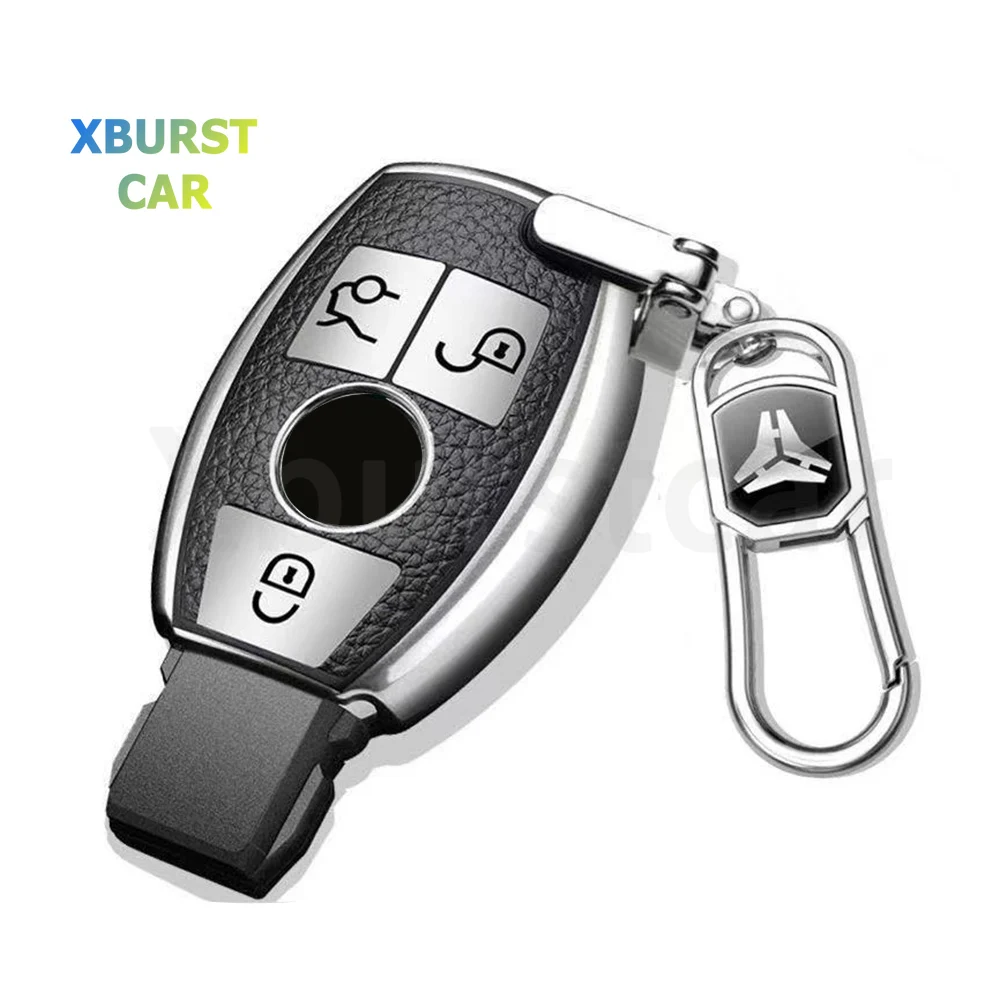Leather TPU Shell Fob Car Key Case Cover For Mercedes Benz A B C E Class GLS GLA GLK GLC CLS CLA AMG W204 W205 W212 W463 W176