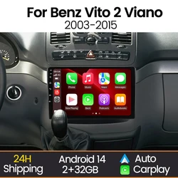 MEKEDE Radio Android 2 DIN de 10″ para Mercedes-Benz Vito 2011-2015