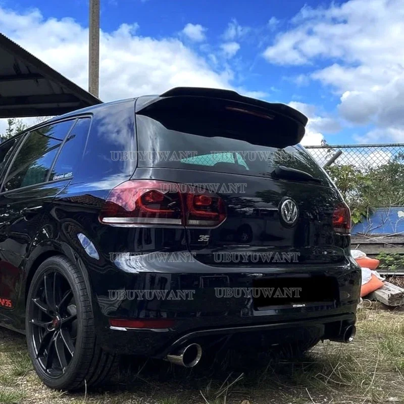 Alerón trasero de ABS negro brillo para Volkswagen Golf 6 GTI/R Mk6 - imagen 4