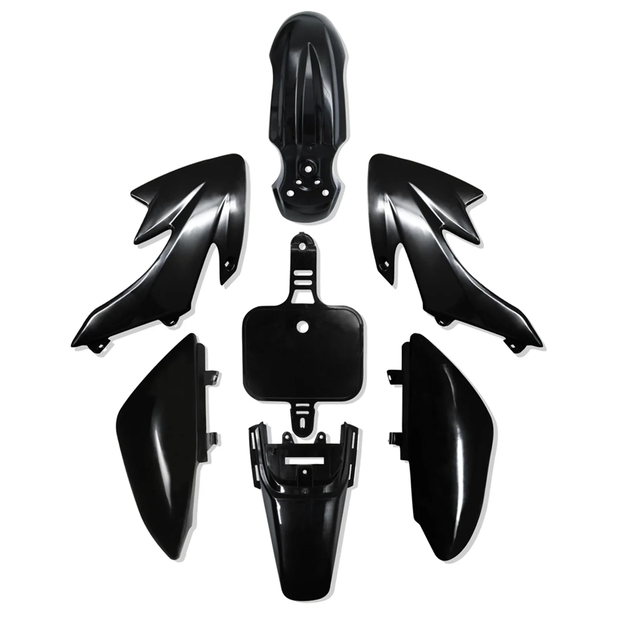 Kit plásticos CRF50 negro – guardabarros y carenados para pit bike - imagen 3