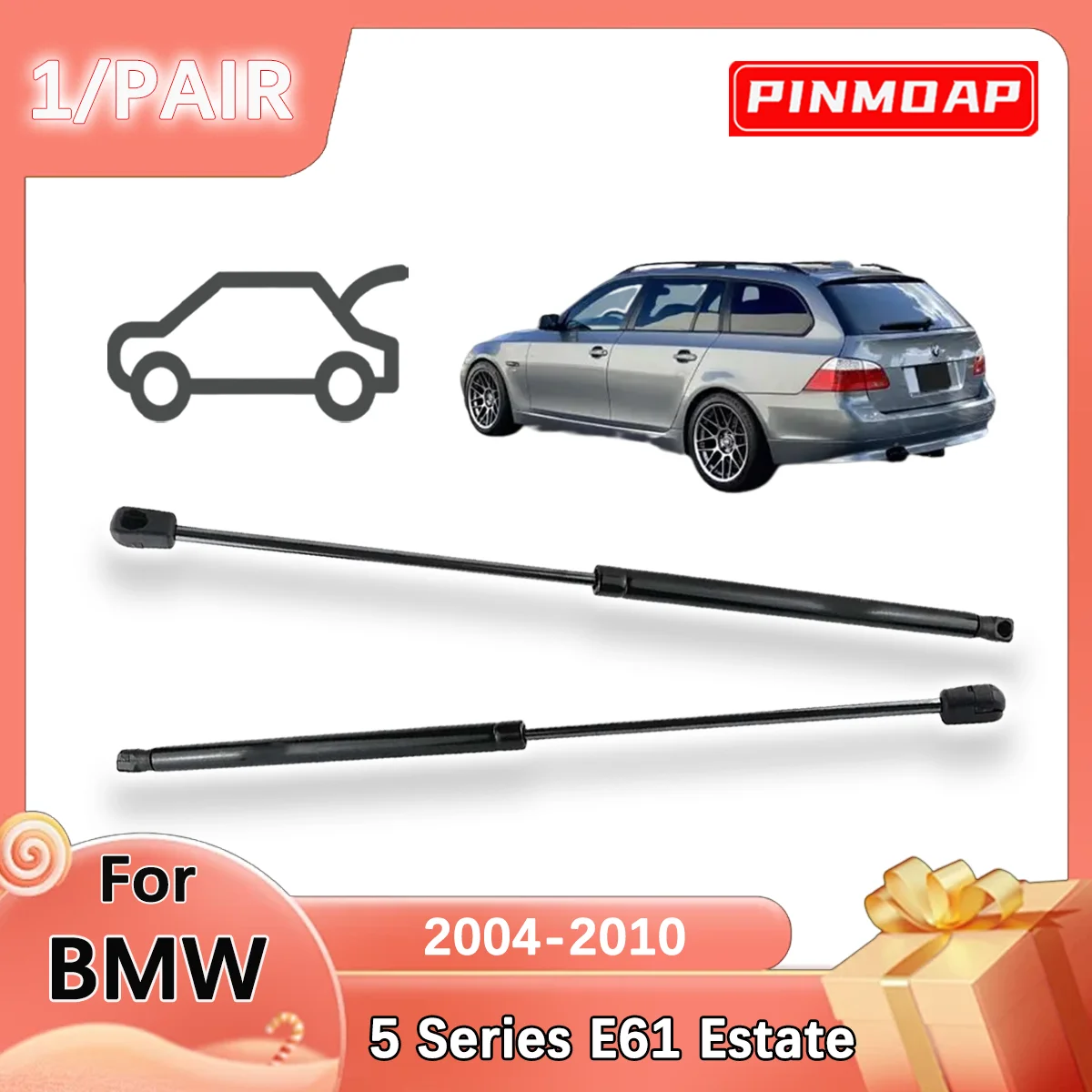 OE 51247178273 barra resorte puntales maletero BMW Serie 5 E61