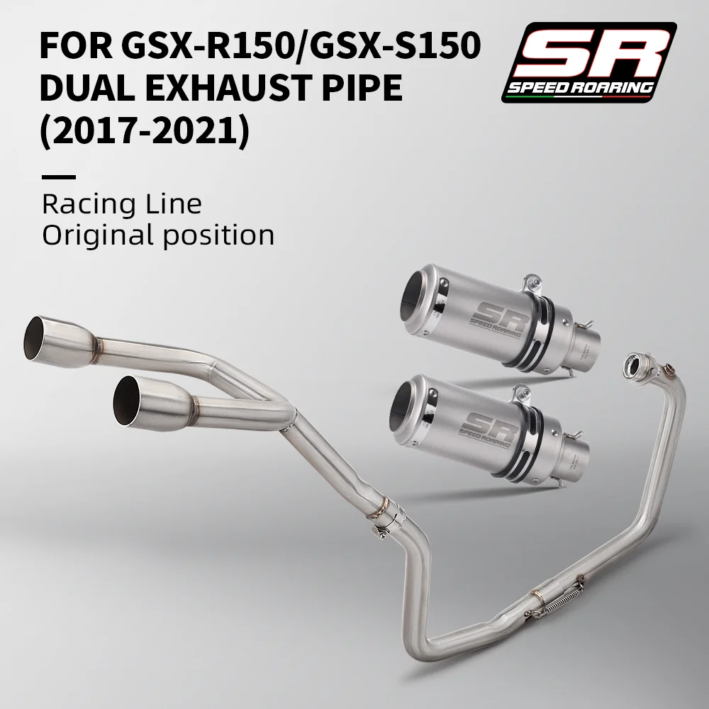 Kit Escape Completo GSX-R150 Tubo Conexión Frontal Acero Inox 50,8mm