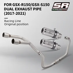 Kit Escape Completo GSX-R150 Tubo Conexión Frontal Acero Inox 50,8mm
