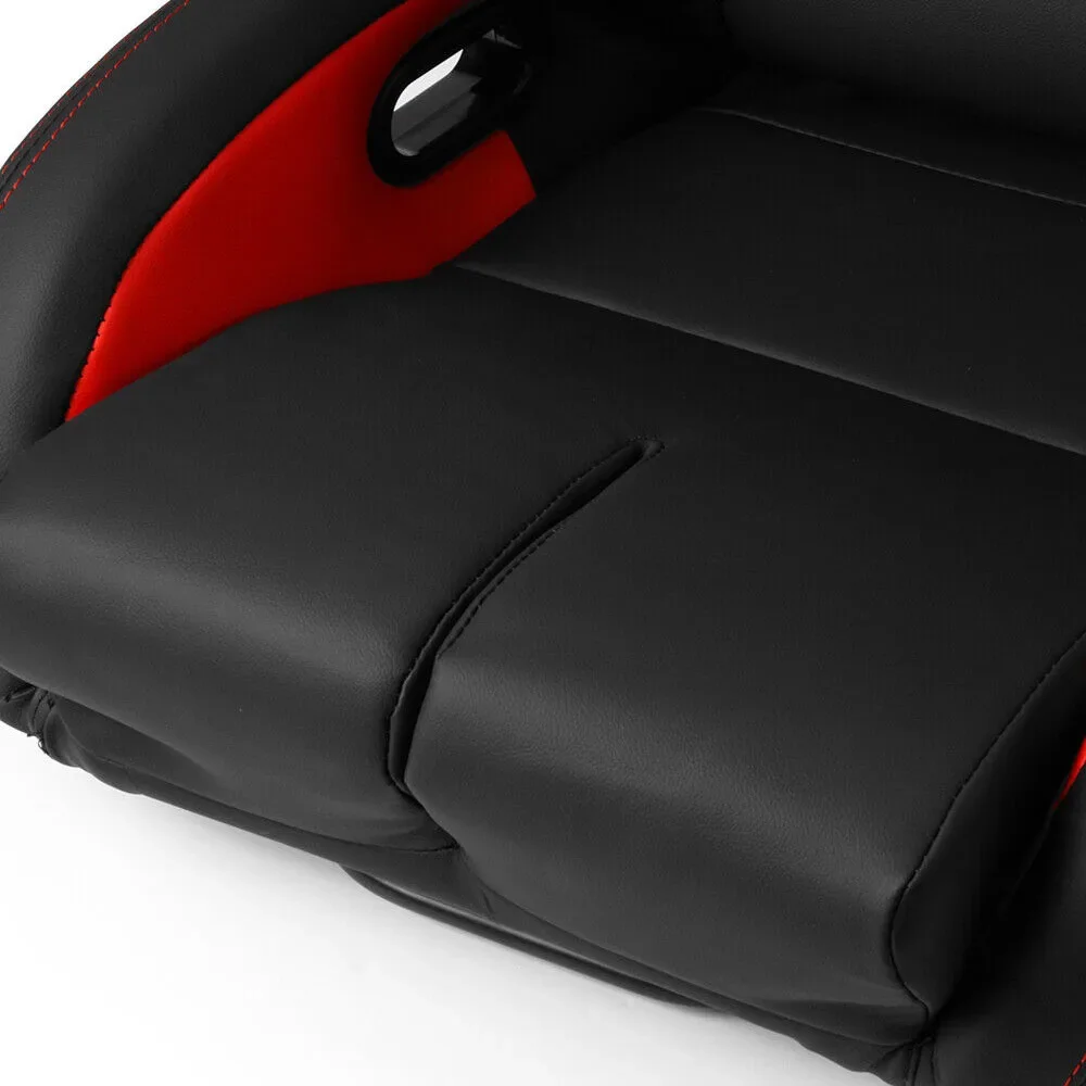 Asientos bucket universales PVC 3D – cuero racing - imagen 3