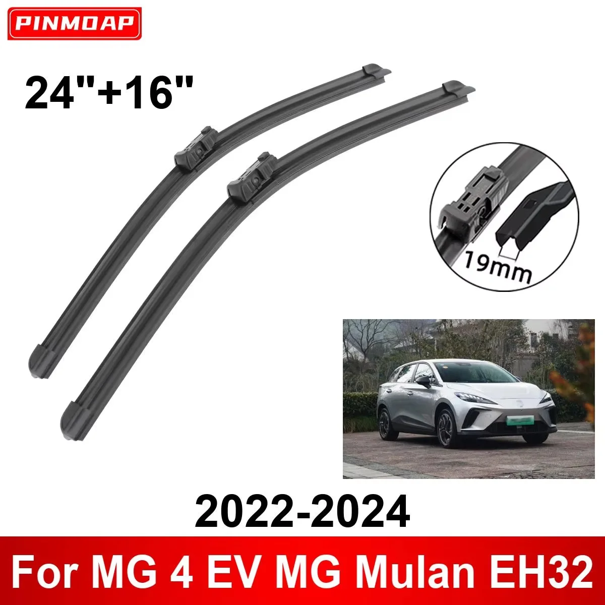 Limpiaparabrisas delantero para MG 4 EV EH32 2022-2024 24 y 16 completo