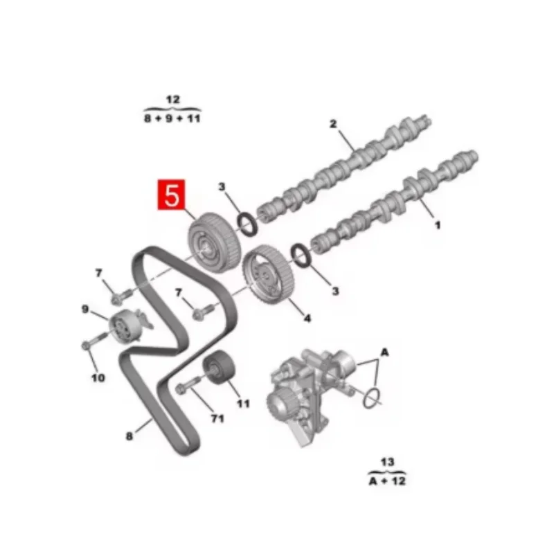 Piñón árbol de levas 9654208480 – Peugeot 206/307/Citroën C5 - imagen 4