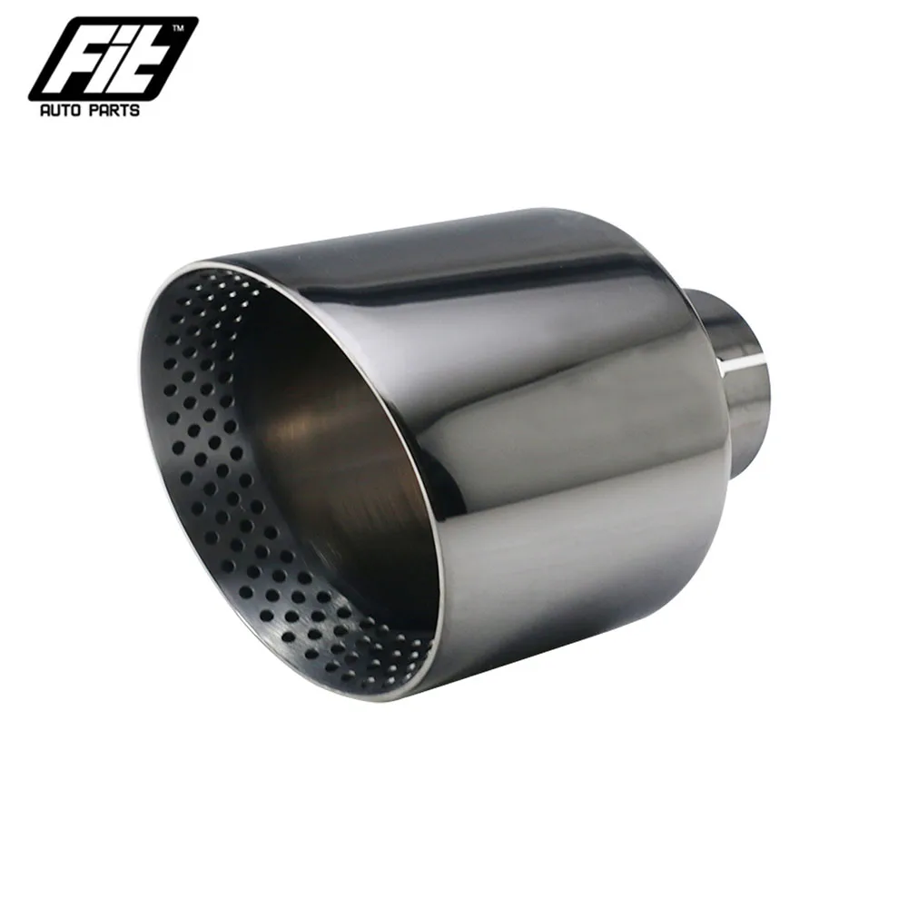 Terminal de escape negro brillante acero inoxidable 127 mm (2,5")