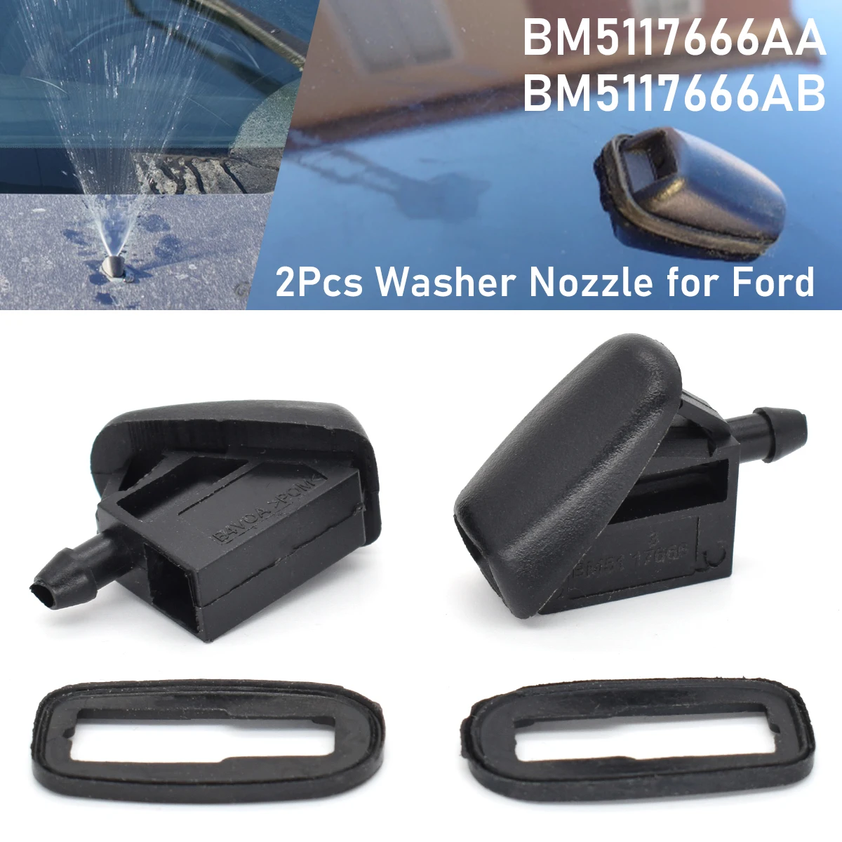 BM5117666AB - boquillas limpiaparabrisas delanteras para Focus 2/3