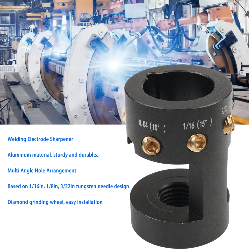 Afilador electrodos tungsteno TIG cabezal ajustable múltiples ángulos - imagen 4