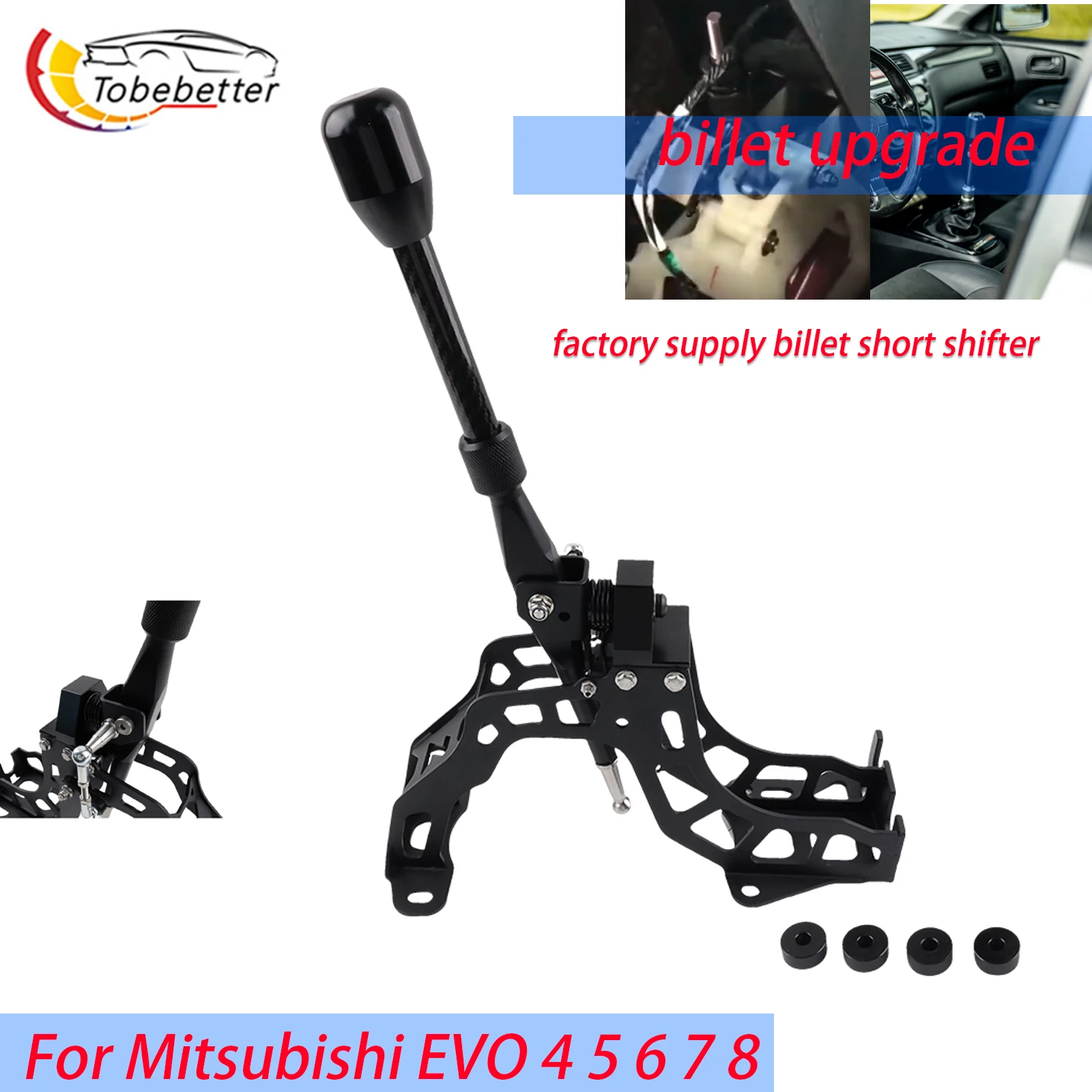 Palanca de cambios corta de aluminio Mitsubishi Lancer EVO IV-VIII