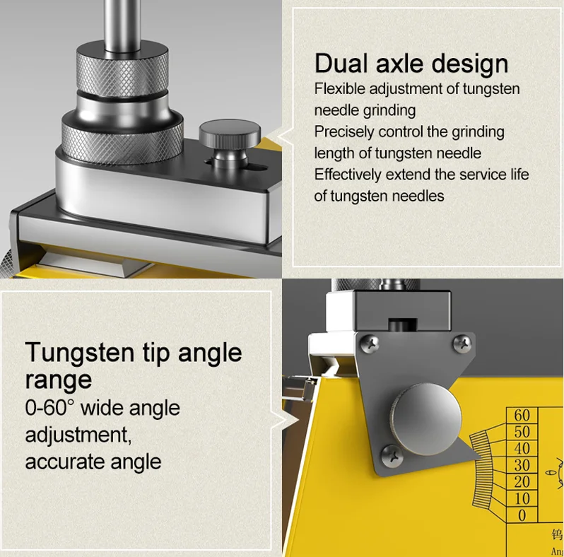 Vista del filo afilador