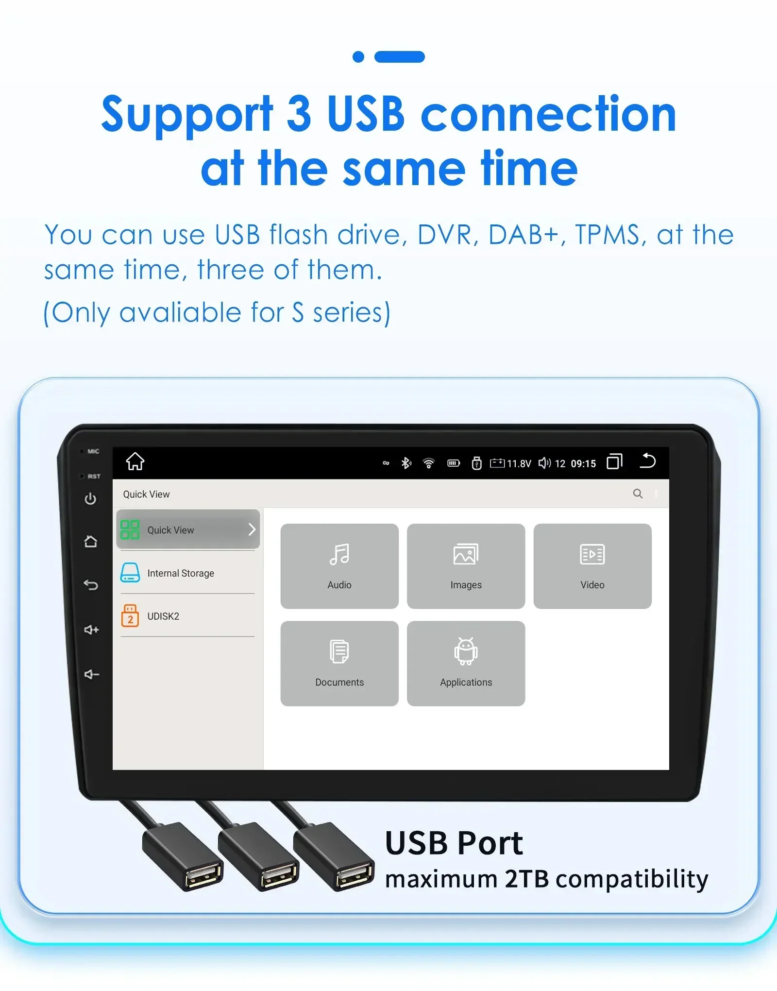 Autoradio 2 Din Android 13 Hizpo con CarPlay y Wifi para Audi A3 8P - imagen 4