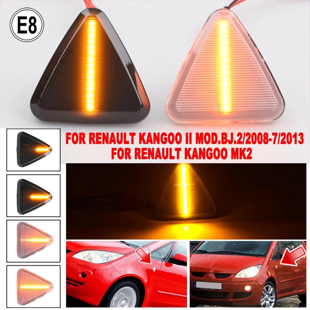 Intermitente lateral LED dinámico ahumado Kangoo II 2008-2013