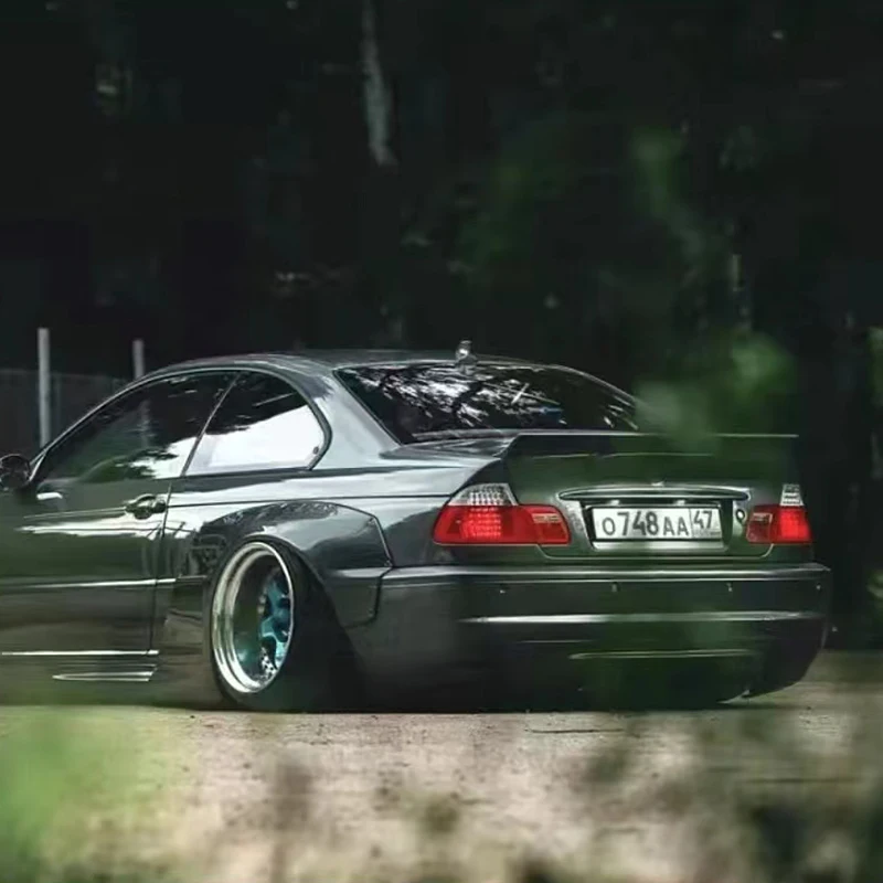 Para BMW E46 sedán de cuatro puertas tapa del maletero trasero alerón ala cuerpo kit de modificación deportiva 1999, 2000 2001 2002 2003 2004 2005 2006 - imagen 2