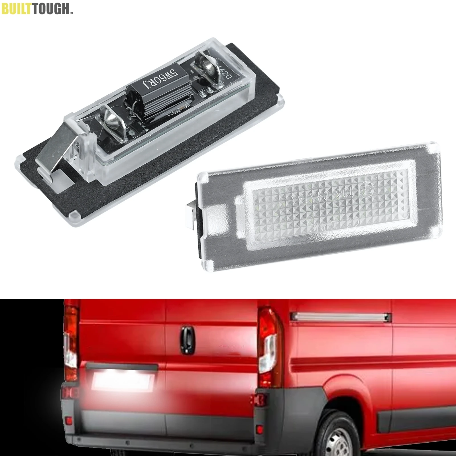 Luz matrícula LED Canbus sin errores – Fiat Ducato Citroën Jumper Peugeot Boxer 2006-2019