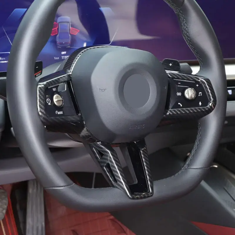 Moldura de volante ABS efecto carbono para BMW Serie 5 G60