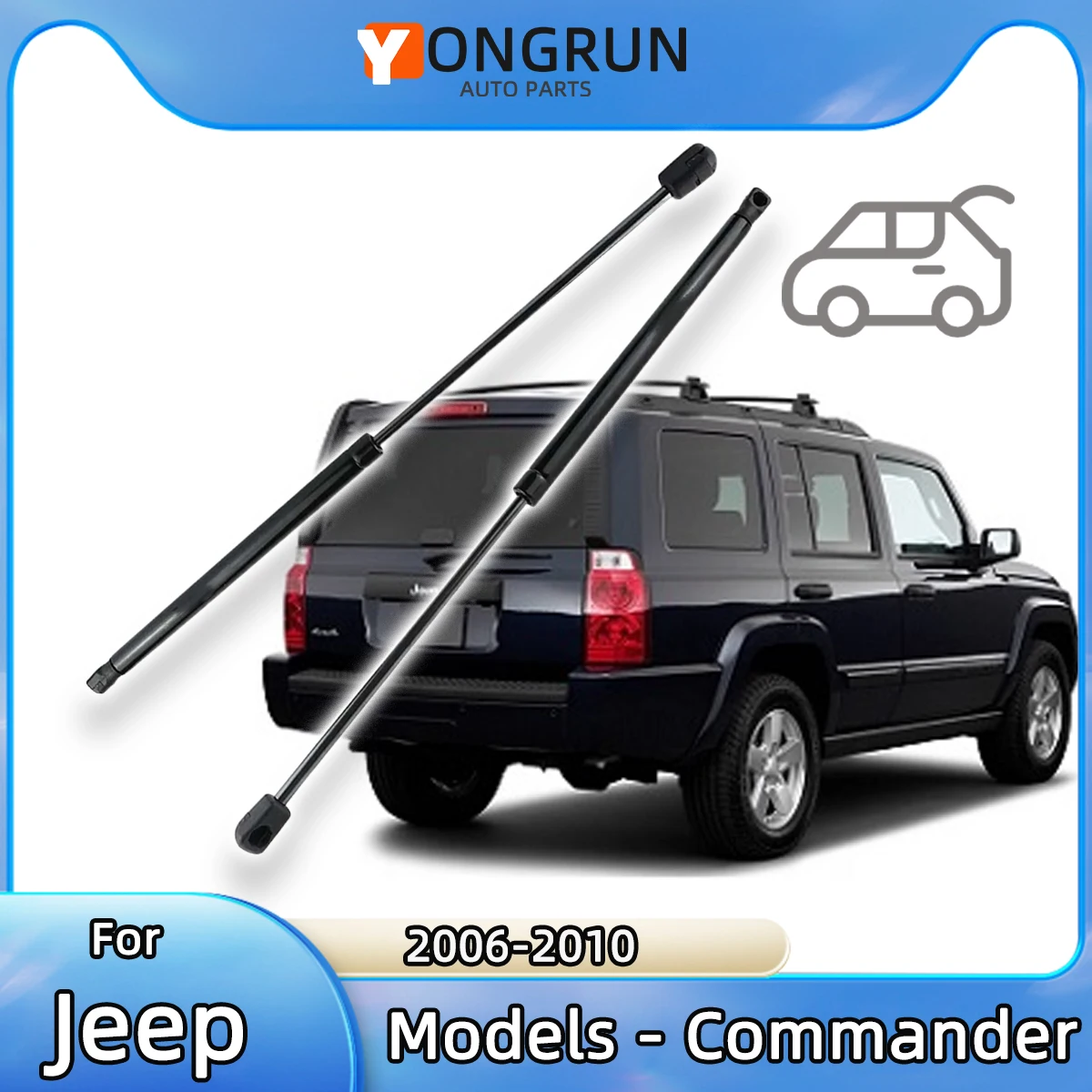 Puntales de gas luneta trasera Jeep Commander 2006-2010