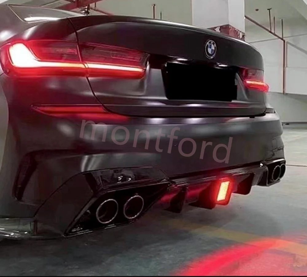 Difusor trasero labio BMW Serie 3 G20 Sport 330i M340i negro 2019-2023 - imagen 2