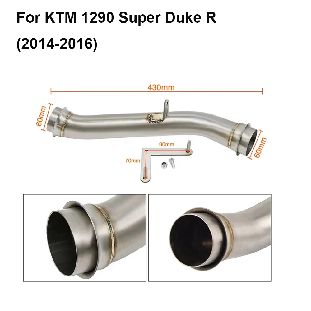 Tubo de escape medio compatible con Super Duke