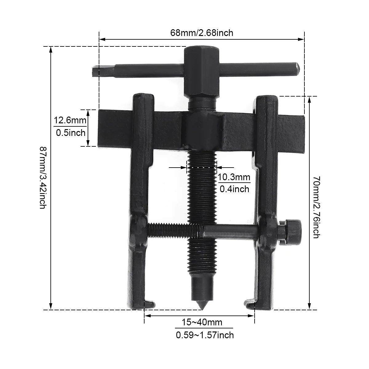 Extractor de rodamientos 50mm con 2 garras ajustables profesional - imagen 2