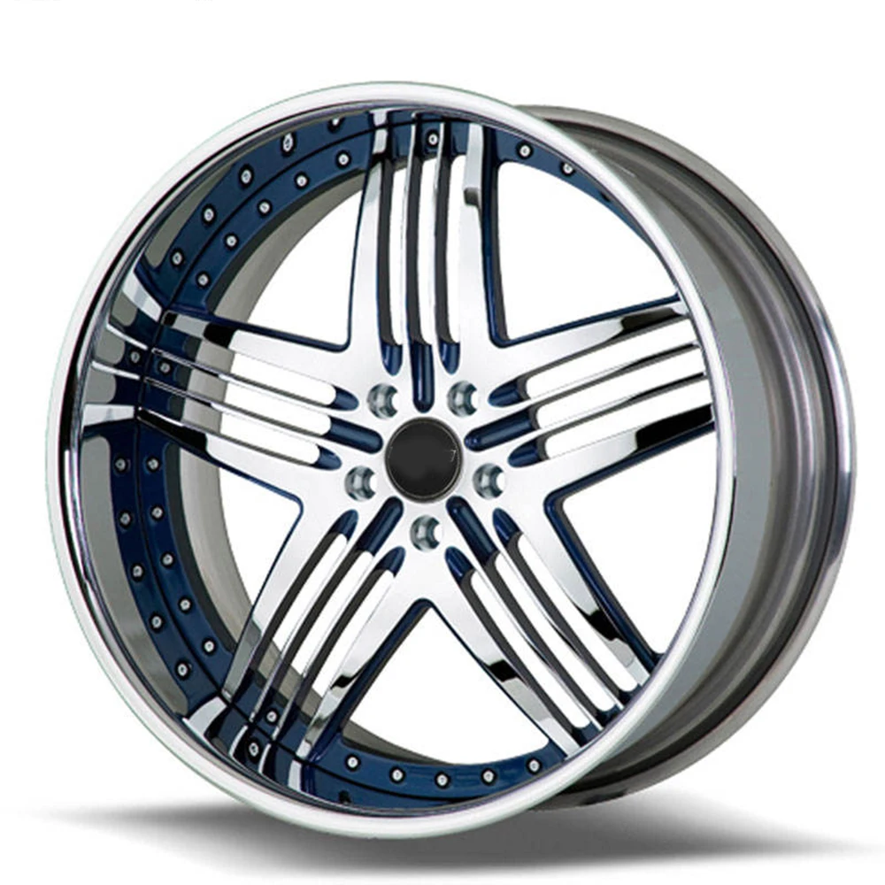 Llanta de ruedas de alambre de acero de radios múltiples cromados personalizada - imagen 3