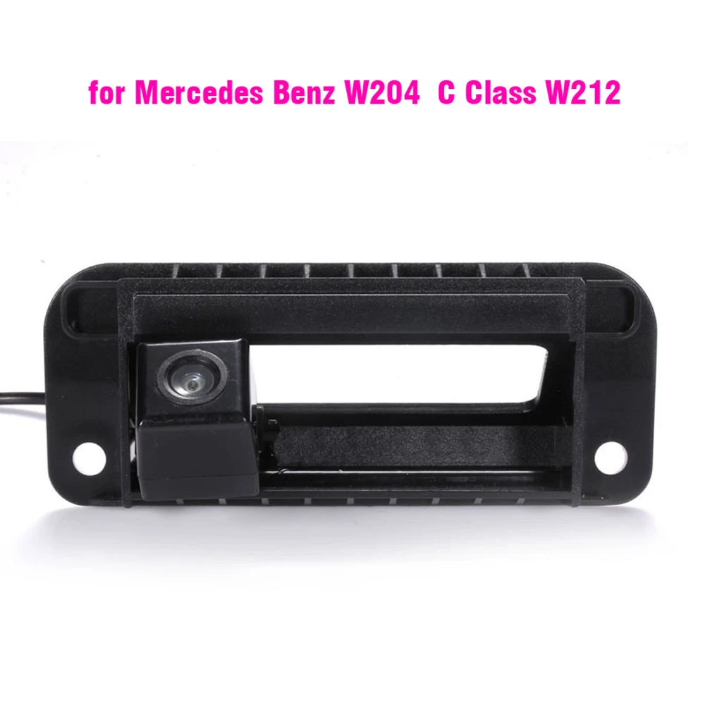 Cámara marcha atrás HD con asa para Mercedes-Benz Clase C W204 W212