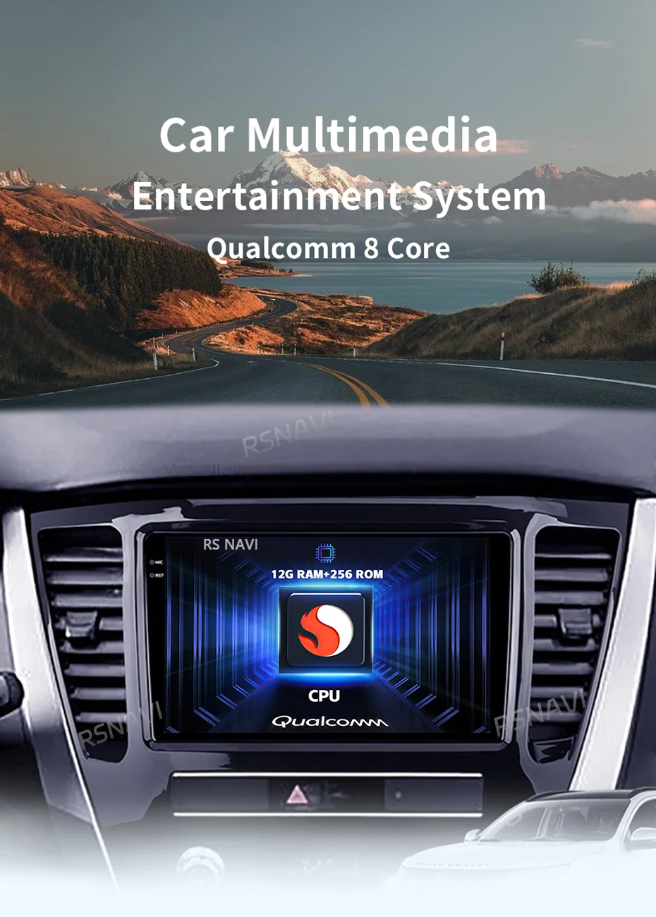Radio multimedia RSNAVI para Mitsubishi Pajero Sport 3