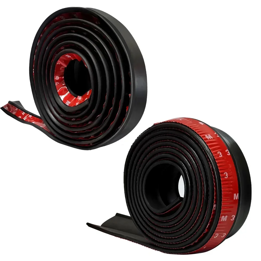 2.5m Car Front Bumper Lip Rubber Universal Bumper Protector Bumper Lip Strip Car Side Skirt Spoiler Lip Splitter Body Protector - imagen 4