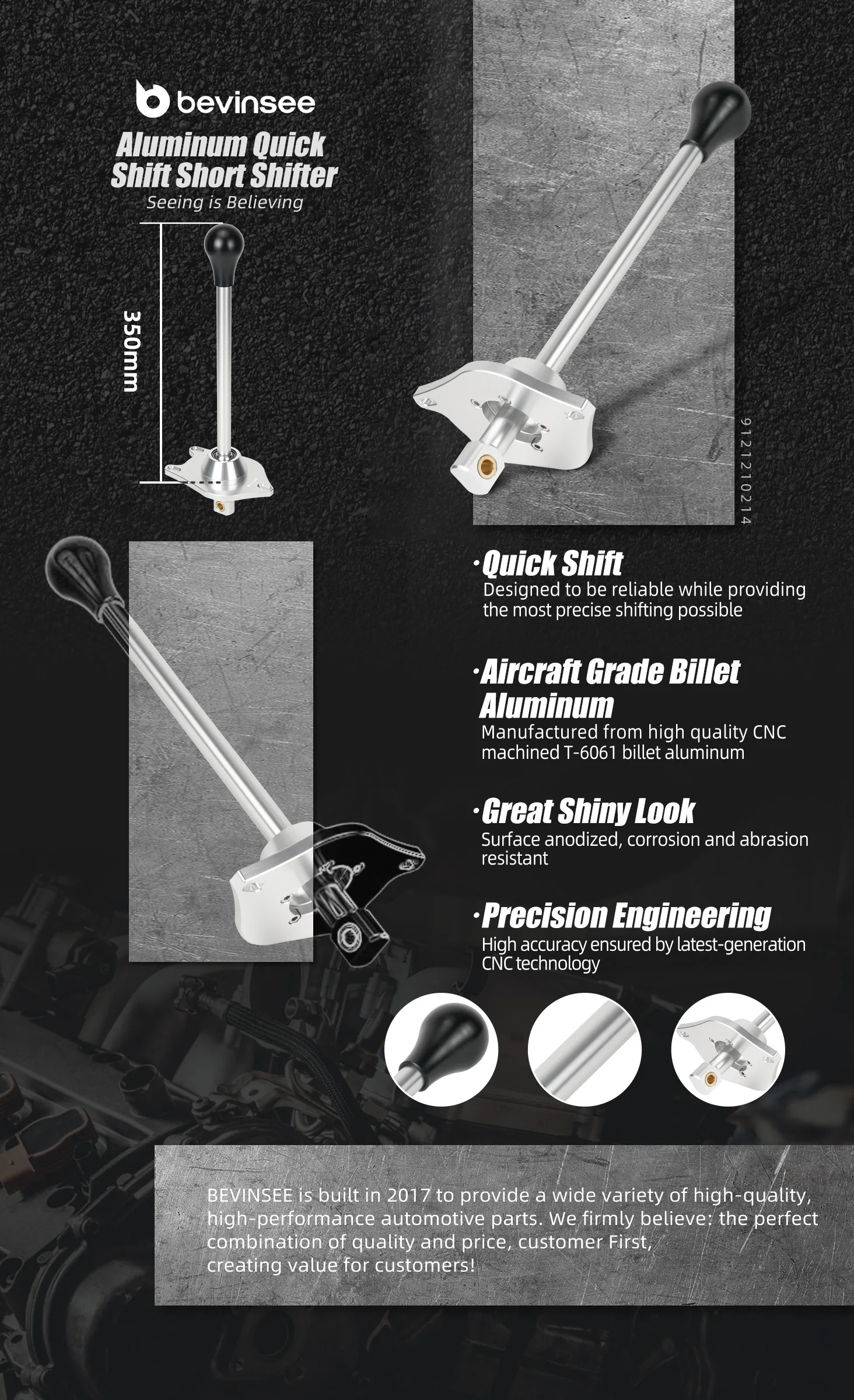 Kit de cambio corto rápido de aluminio para BMW E90 E91 E92 E93 E81 E82 E87 E88 2006-2013