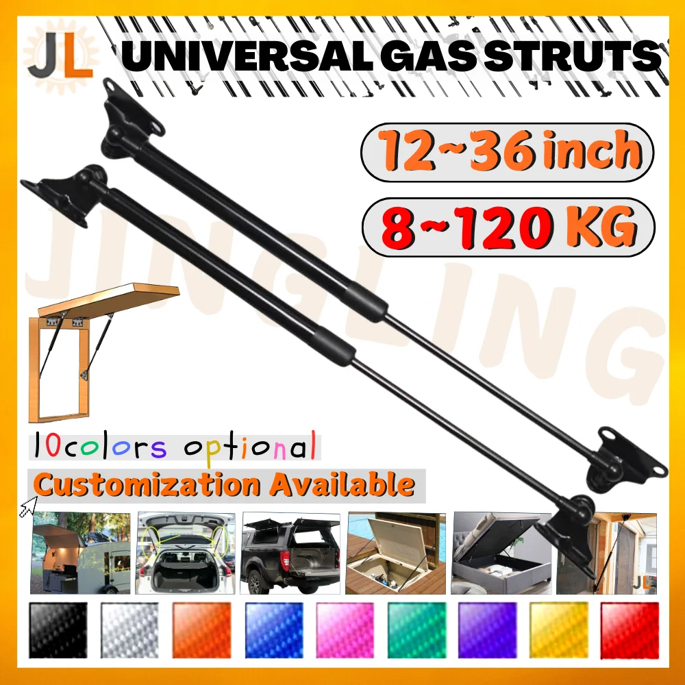 Puntales de gas universales 432mm 89-300N con soportes tipo L