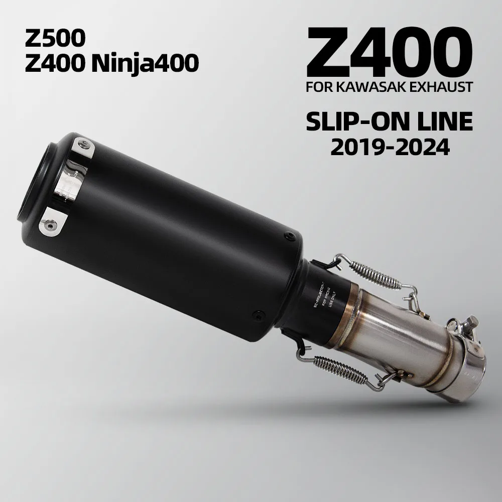 Escape slip-on Kawasaki Ninja 400/500 y Z400/500, tubo intermedio