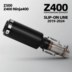 Escape slip-on Kawasaki Ninja 400/500 y Z400/500, tubo intermedio