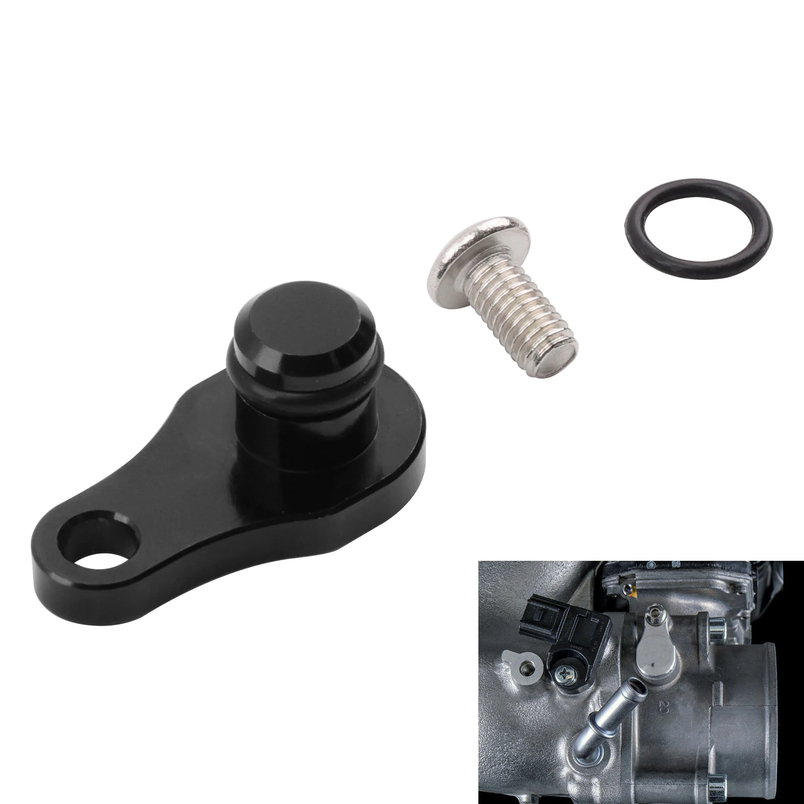 Tapón de puerto sensor MAP aluminio billet K20/K24 – Honda Civic/RSX - imagen 2