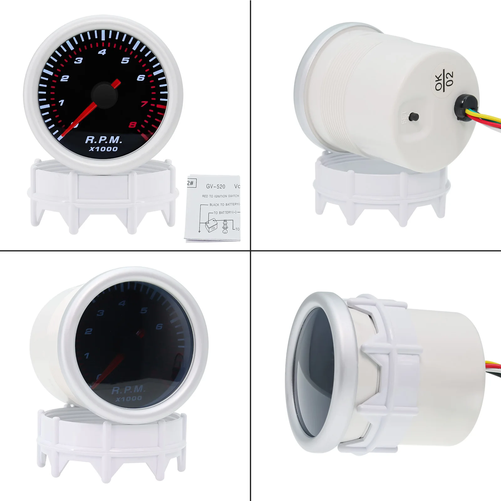 Medidor presión turbo 52mm LED -1 a 2 bar universal - imagen 3
