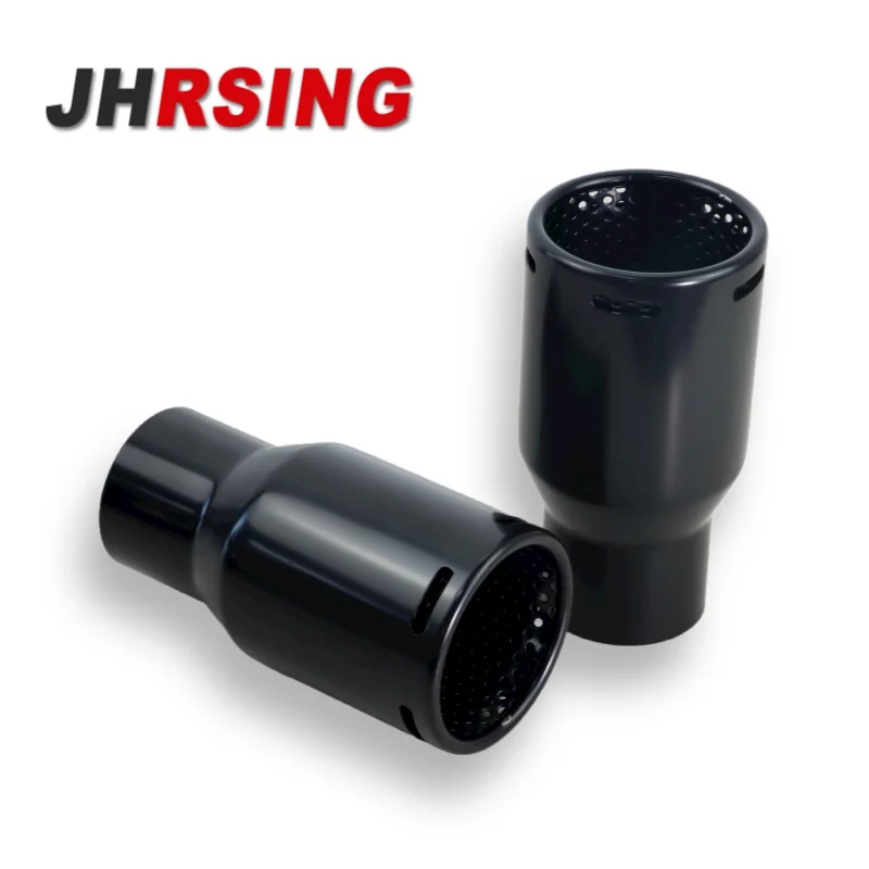 Punta de escape universal acero inoxidable negro – tubo coche - imagen 5