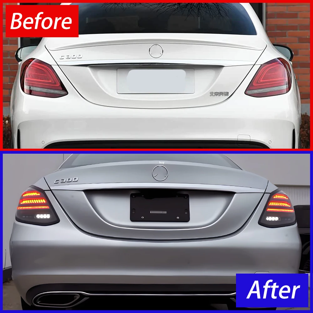 Pilotos traseros LED estilo Maybach para Mercedes-Benz Clase C W205 - imagen 4