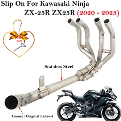 Escape Kawasaki ZX-25R inoxidable con tubo enlace silenciador 2020-2023