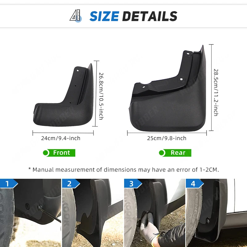 Guardabarros VOLVO XC90 2007-2014 Delantero y Trasero - imagen 3