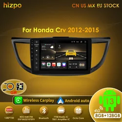 Hizpo radio Android doble DIN CarPlay y GPS Honda CR-V 2012-2016