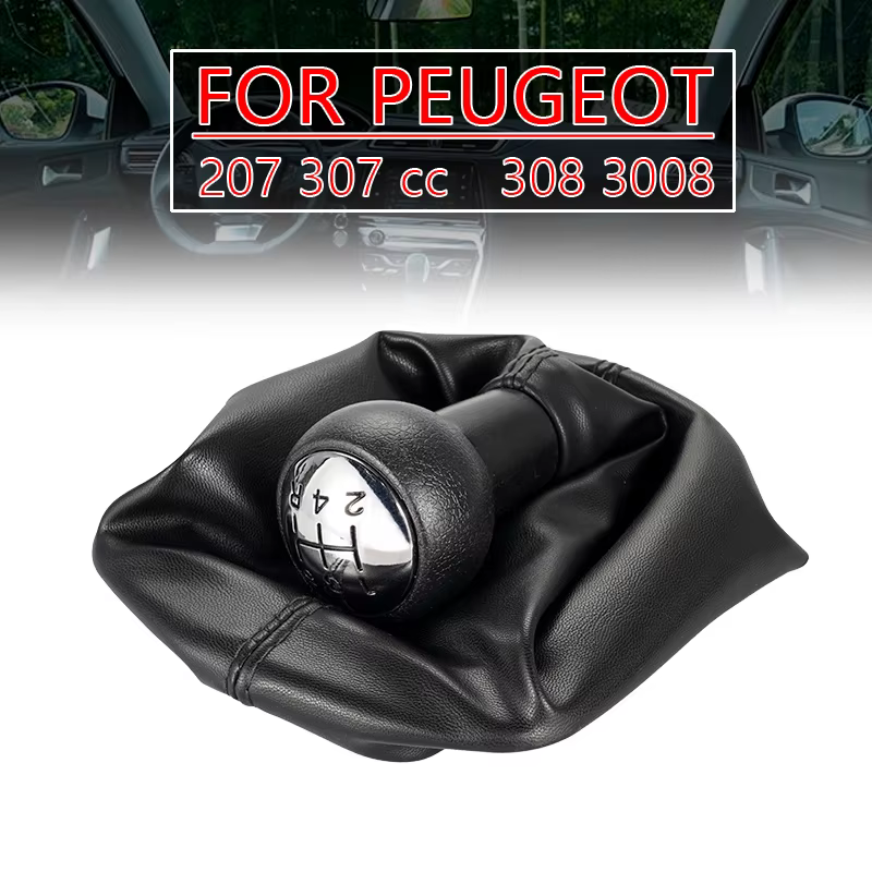 Funda de palanca de cambios de cuero Peugeot 207/307 CC/308/3008 - imagen 3
