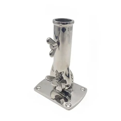 Soporte universal para asta de bandera 25 mm - acero 316 pulido