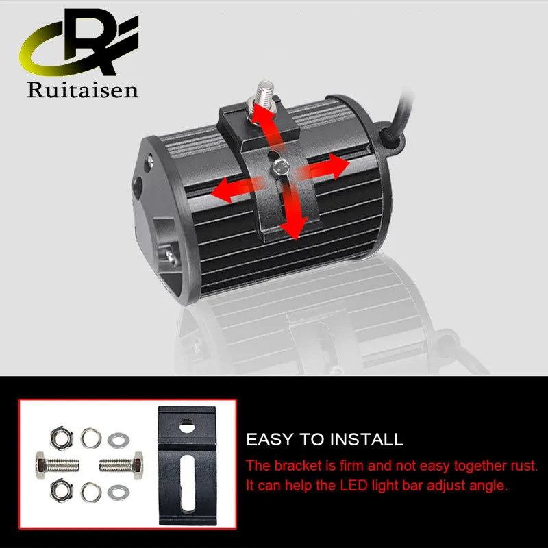 Werklamp 4 inch 18 W 6 lichten dubbele rij hoge helderheid LED auto werk onderhoud motorfiets modificatie signaallicht - imagen 3