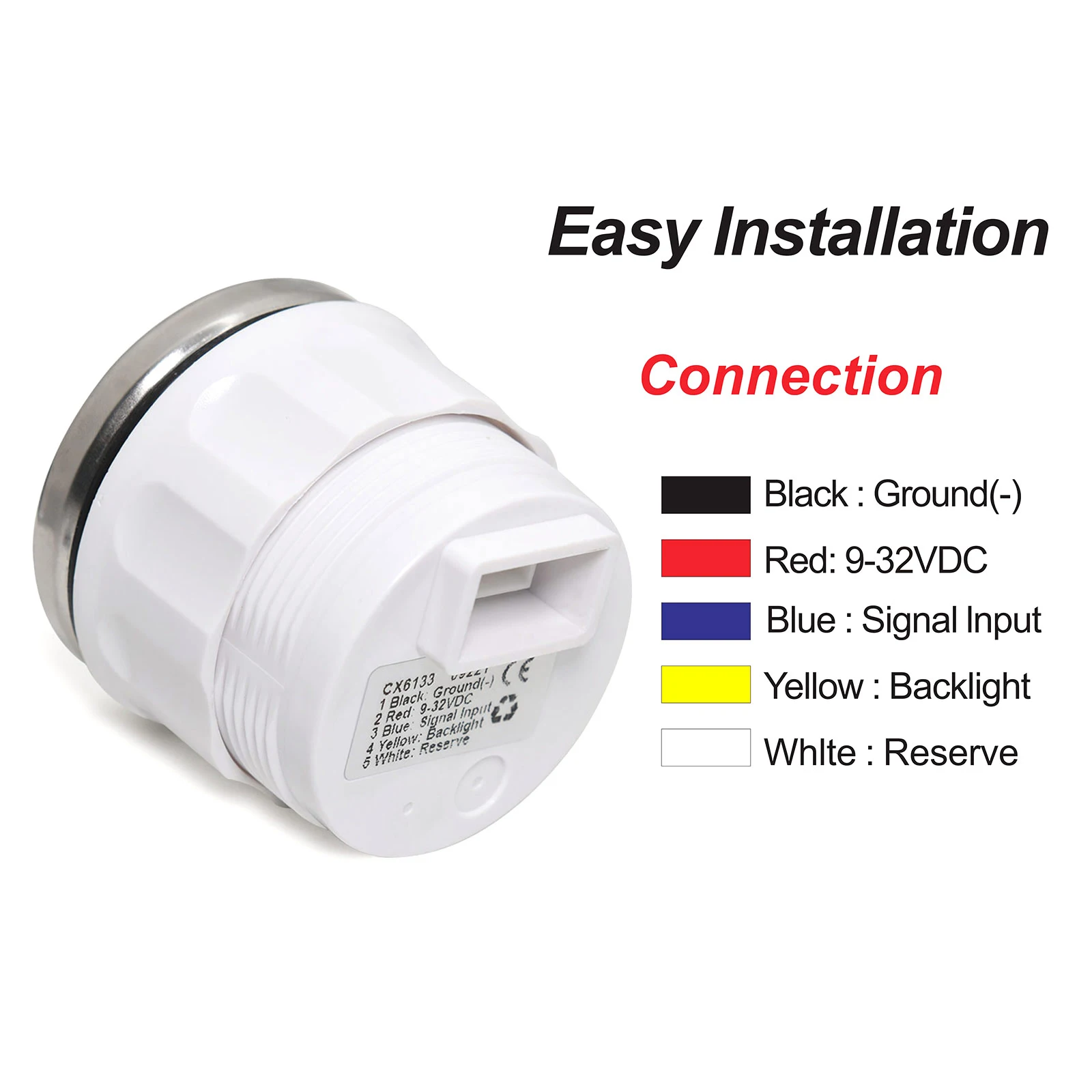 Indicador de nivel de combustible 52 mm LED multicolor 9-32 V - imagen 4