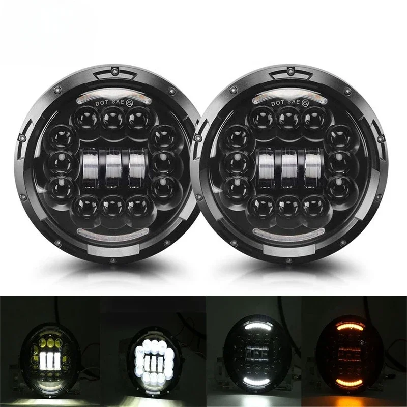 Faro LED todoterreno de 7 pulgadas para moto, resistente al agua - imagen 2