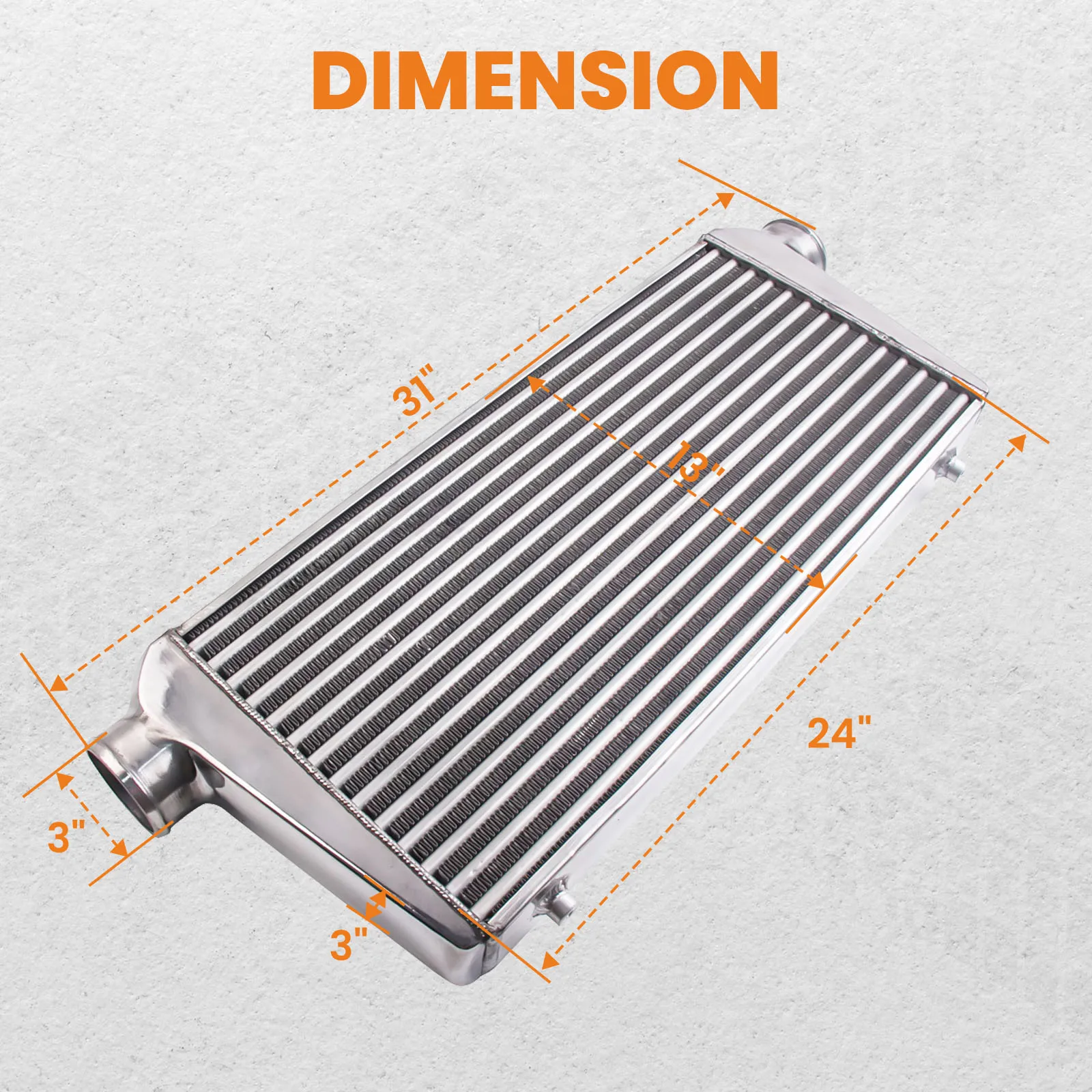 Kit intercooler universal con tubo aluminio y manguera silicona - imagen 3