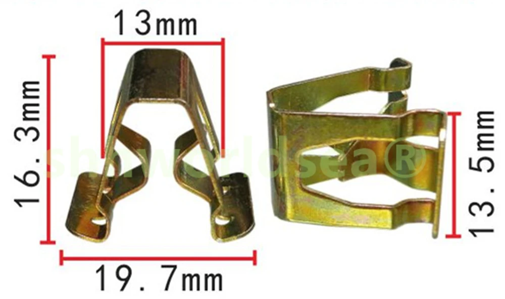 Pack 100 Clips Metálicos Panel Puerta VW Audi ref 1C0867388 - imagen 2