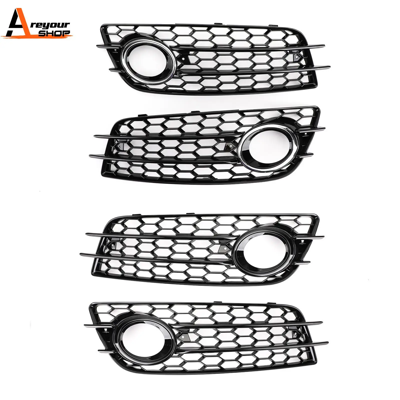 Rejilla antiniebla estilo panal para Audi A4, S line y S4 2008-2012